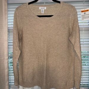 Calvin Klein Beige Knit Pullover